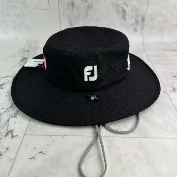 NEW Titleist Tour Aussie Black/White Bucket Golf Hat - Picture 4 of 6